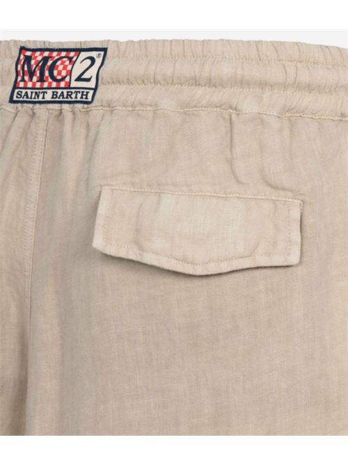bermuda chinos with side pocket MC2 SAINT BARTH | MARSEILLE-00275HLINEN 11 BEIGE